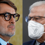 Venezuelan Minister for Foreign Affairs Felix Plasencia (left) and European Union High Commissioner for Foreign Affairs Josep Borrell (right). Photo courtesy of RedRadioVE.