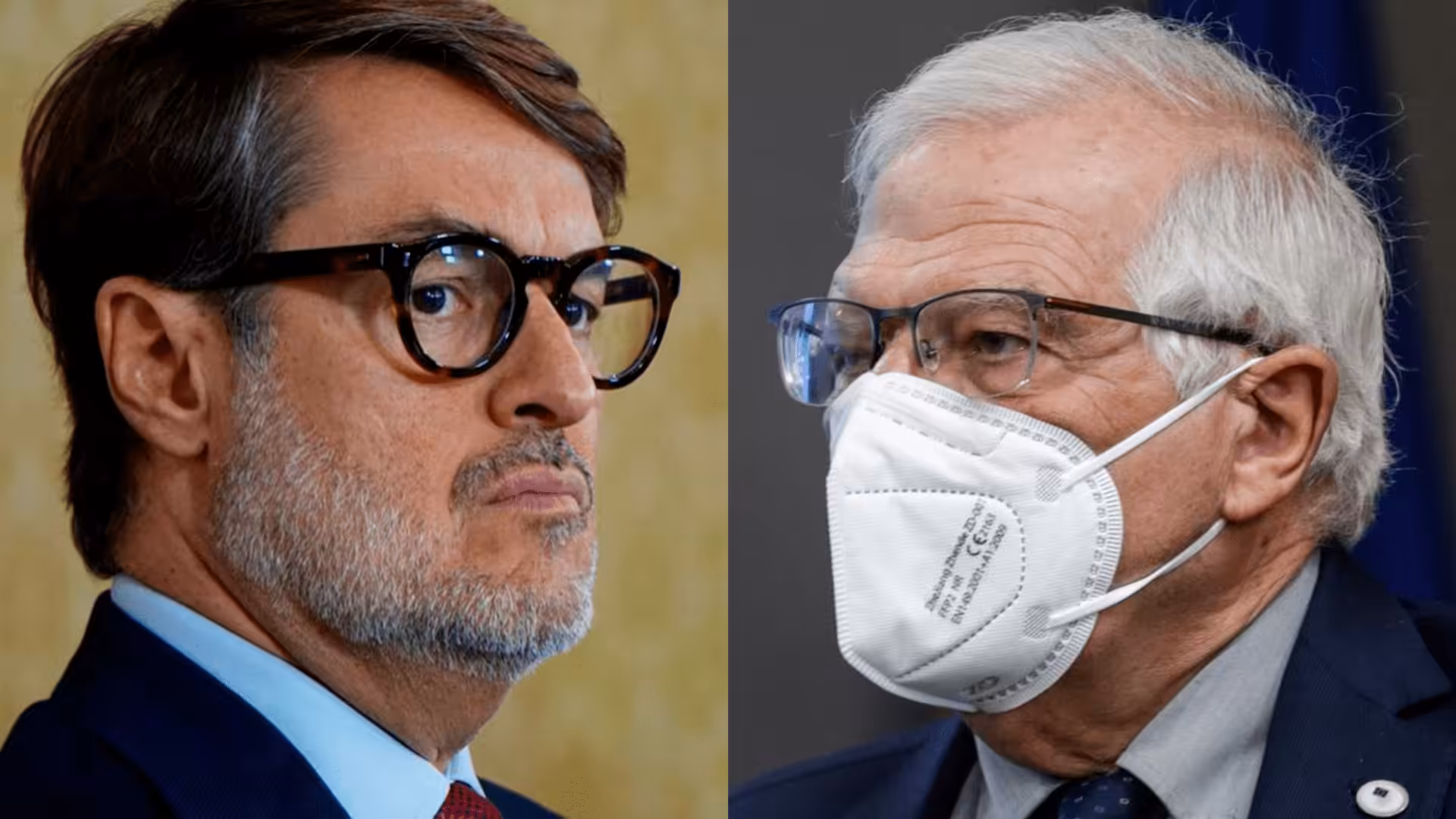 Venezuelan Minister for Foreign Affairs Felix Plasencia (left) and European Union High Commissioner for Foreign Affairs Josep Borrell (right). Photo courtesy of RedRadioVE.