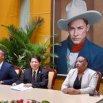 Nicaragua's Minister for Foreign Affairs Denis Moncada announcing its government decision to formally withdrawn fro the OAS.  Photo by Twitter / @KawsachunNews.