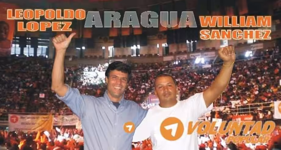 Featured image: William Ricardo Sánchez Ramos, aka "Antorcha" with Leopoldo López, in a photo from 2011. Source: La Tabla Twitter: @latablablog.