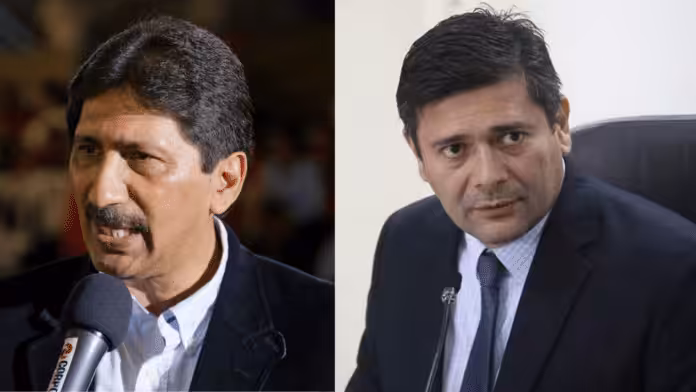 Chavista candidate Argenis Chavez (Left) and Freddy Superlano from the opposition (right). Photo by RedRadioVE.