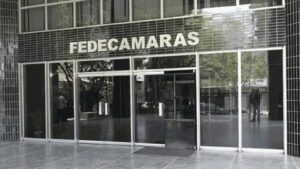 Entrance to the headquarters of Fedecamaras in Caracas. File photo.