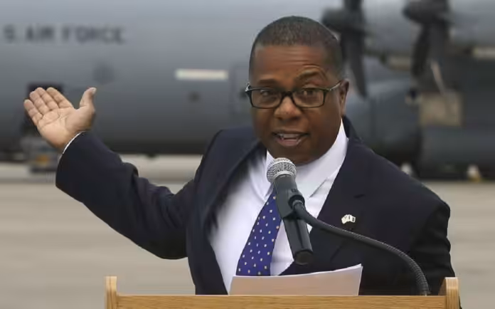 Brian A. Nichols, shown here in a file photo from 2017, was recently confirmed as Assistant Secretary of State for the Western Hemisphere. Photo by Martin Mejia / AP.