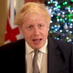 British Prime Minister Boris Johnson sends a message to the inhabitants of the Falkland Islands, December 23, 2021.