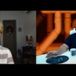 Screenshot of the virtual chat between Nitu Perez (left) and Daniel Lara Farias (right). Photo by RedRadioVe.