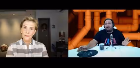 Screenshot of the virtual chat between Nitu Perez (left) and Daniel Lara Farias (right). Photo by RedRadioVe.