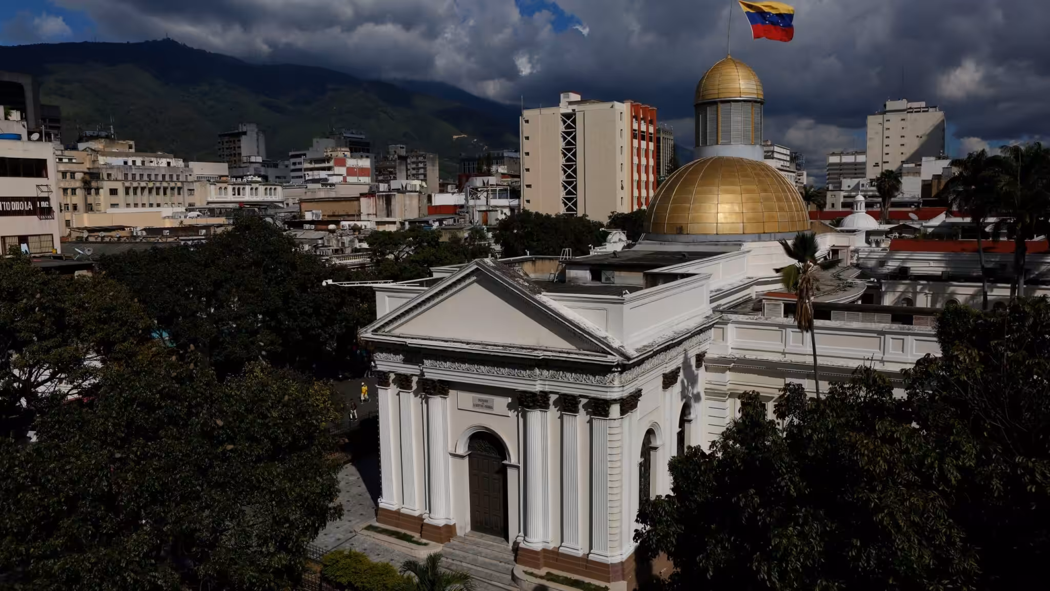 Federal Legislative Palace, headquarter of Venezuela's National Assembly. Photo by Andrea Hernandez Briceño / AP.