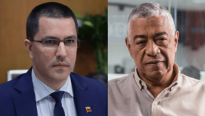 Jorge Arreaza (left) and Claudio Fermin (right), both candidate for governor in Barinas state. Photo by RedRadioVE.