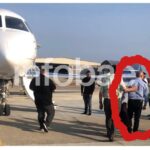 Clíver Alcalá (circled in red) being "deported" to the US. He is not in handcuffs. Hugs and handshakes were part of the "operation," similar to picking up a top US bureaucrat. Photo: Infobae.
