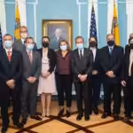 Opposition delegates to the Mexico Talks visiting their political sponsors in Washington. Photo by Twitter / @UnderSecStateP.