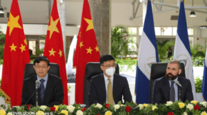 Nicaragua signs the first Memorandum of Cooperation with the China Media Group in Managua. December 15, 2021. Photo: Redvolución/Arturo G