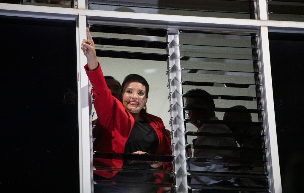 Honduran Candidate Xiomara Castro Celebrates After General Elections