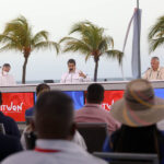 President of Venezuela, Nicolas Maduro, during a televised meeting this Thursday, December 16, along with Minister of Oil and PDVSA's CEO Tareck El-AIssami. Photo by Prensa Presidencial.