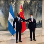 Meeting between the presidential advisor to the Nicaraguan government, Laureano Ortega, and the representative of the Chinese government, Ma Zhaouxu, in Tianjin (China). Photo by Ultimas Noticias.