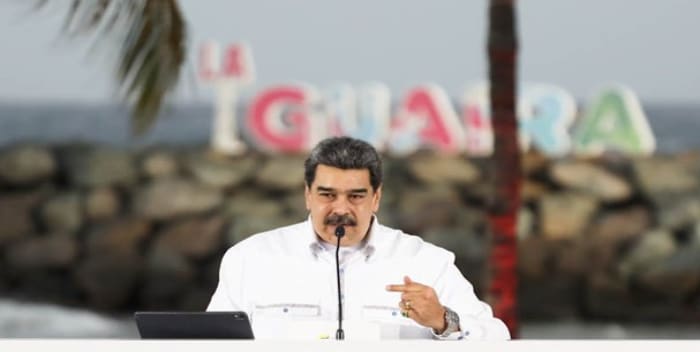 President Nicolas Maduro during a televised working meeting in La Guaira state. Photo by Presidential Press.