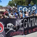 Community protesting the mining project in Argentina's Chubut. File photo