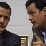 Former deputy Juan Guaido (left) and Carlos Paparoni (right). File photo.