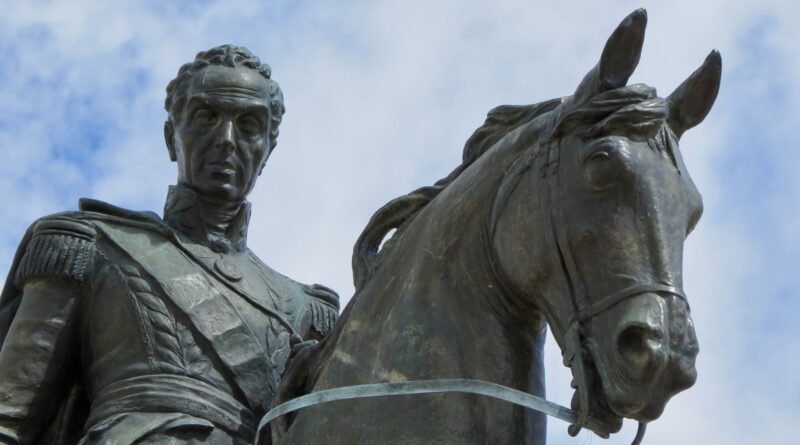 Equestrian statue of Simon Bolivar in Tunja Colombia Equestrian statue of Simon Bolivar in Tunja Colombia