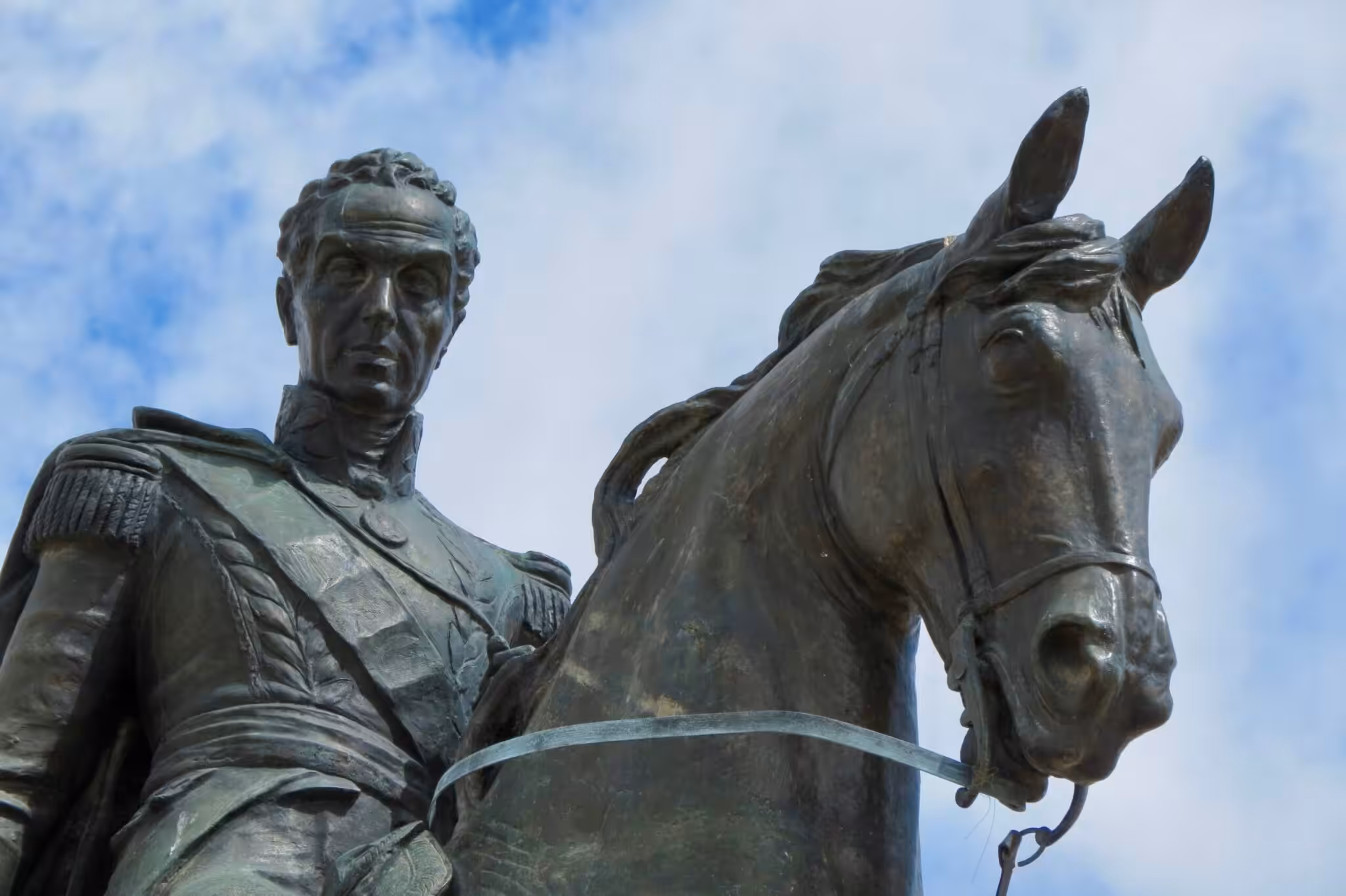 Equestrian statue of Simon Bolivar in Tunja Colombia Equestrian statue of Simon Bolivar in Tunja Colombia