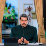 President Nicolas Maduro during a public ceremony at the Miraflores Palace in Caracas. Photo by Prensa Presidencial.