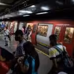 Caracas Metro users exiting CESCE trains. FIle photo.