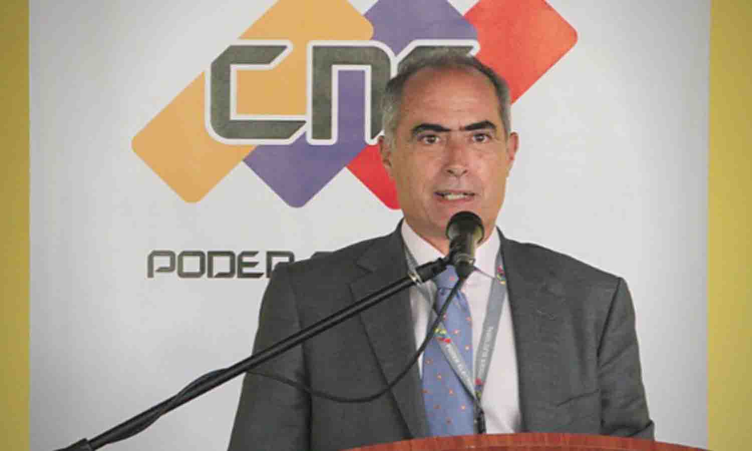 CNE rector Roberto Picón. File photo.