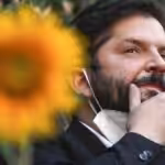 President-elect of Chile, Gabriel Boric with a Machiavellian expression. Photo: Télam