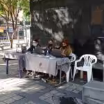 A signature collection point at Chacao (East of Caracas) with zero people signing this Wednesday, January 26, 2022. Photo: Twitter / @chavistaganadr.