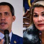 Former deputy Juan Guaidó (left) who calls himself the "president" of Venezuela, and former de facto President of Bolivia, Jeanine Áñez (right) who is now in prison for her crimes. Photo: El Comercio