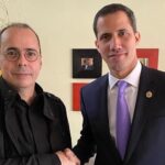 Former deputy Juan Guaidó (right) with his strategist JJ Rendón (left). File photo.