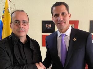 Former deputy Juan Guaidó (right) with his strategist JJ Rendón (left). File photo.
