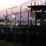 The guard tower at Guantánamo Bay Detention Camp Delta in Cuba, 2010. Photo: Joint Task Force Guantánamo/Flickr