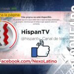 Photo composition showing Facebook censorship against HispanTV. Image: HispanTV