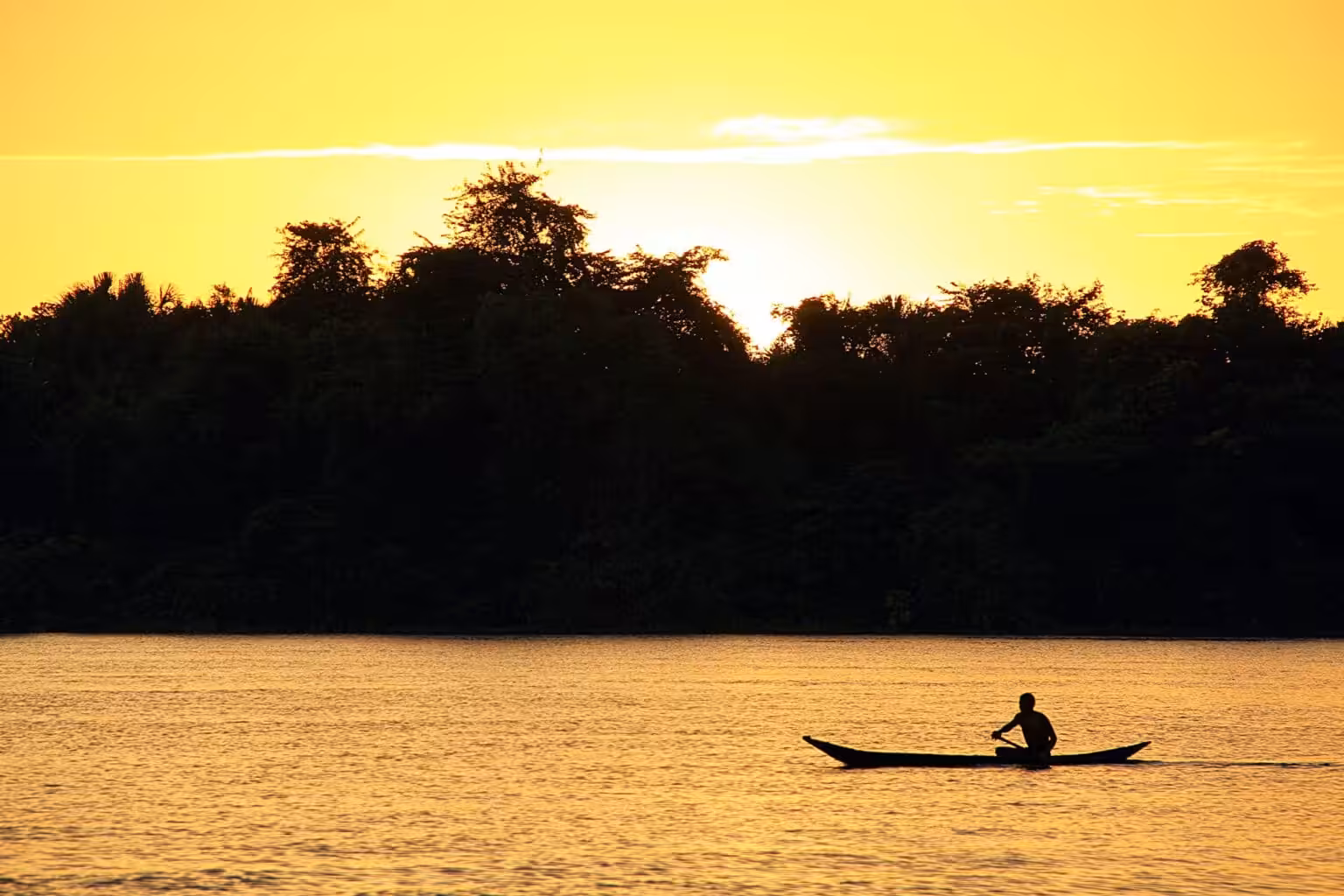 Sunset at the Orinoco Delta National Park, Venezuela. Photo: Prensa Latina