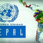 Photo composition with a Latin American map and the ECLAC logo. Credit: La Voce d'Italia.