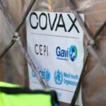 Box with the COVAX/GAVI label. File photo.