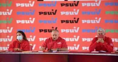PSUV Vice President, Diosdado Cabello during the weekly party press conference. Photo: VTV.