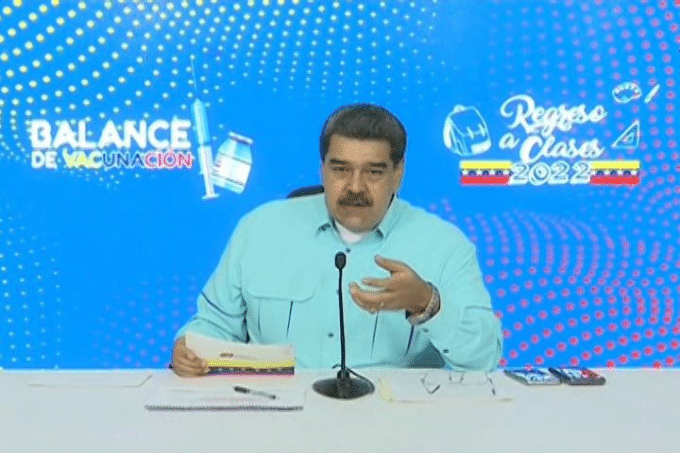 President Nicolas Maduro during a TV brief on COVID-19 in Venezuela. Photo: VTV video screenshot by Alba Ciudad.