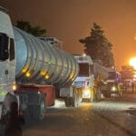 asoline trucks lined up near the place where the explosion occurred. Photo: La Verdad Monagas.