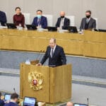 The Russian Foreign Minister, Sergei Lavrov, in the Russian Parliament this Wednesday, January 26, 2022. Photo: EFE.
