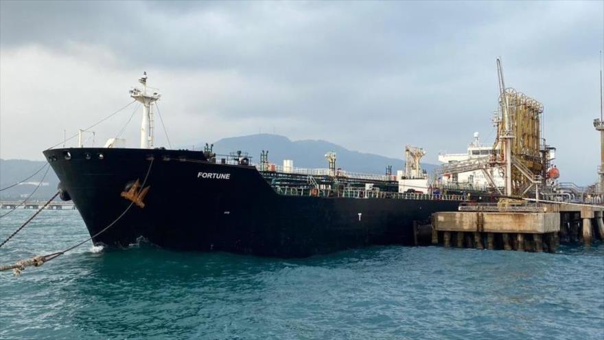 The Iranian fuel tanker Fortune after docking in Puerto Cabello in Venezuela, May 26, 2020. Photo: Getty Images.