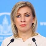 Featured image: Russian Foreign Ministry Spokeswoman Maria Zakharova denounced Ukraine's president for his claim that Donbas residents had fired on themselves. Photo: Russian Foreign Ministry's press service/TASS.