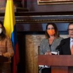 Press conference between the Colombian Foreign Ministry and FAO in Colombia, on February 1, 2022. Photo: AFP.