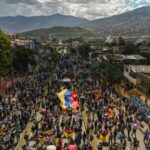 Anti-government protests in the city of Medellín, Colombia, on May 19, 2021, during the National Strike in April-May 2021. Photo: AFP