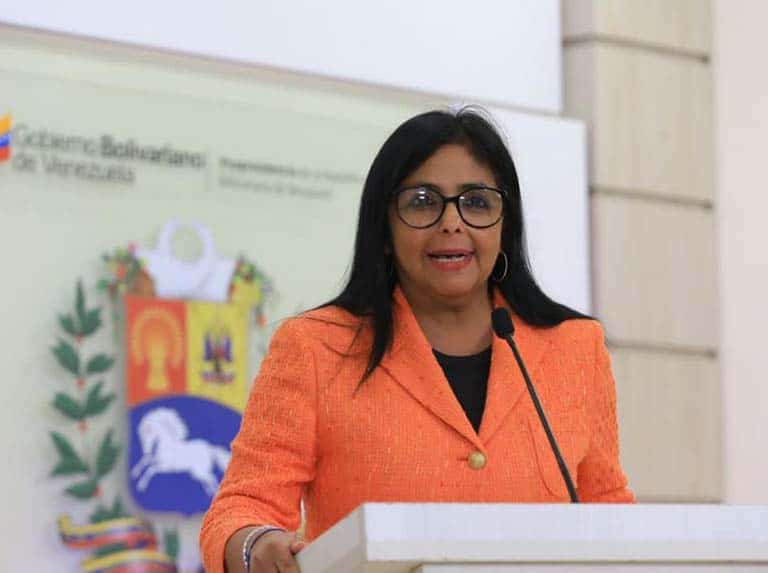 Venezuelan Vice President Delcy Rodríguez called unilateral coercive measures "crimes against humanity." Photo: Últimas Noticias
