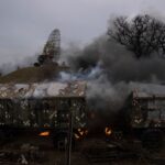 Ukrainian military facility neutralized by the Russian army. Photo: Twitter / @ajplus.
