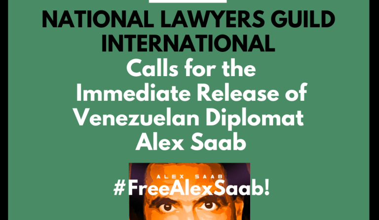 The US based legal organization National Lawyers Guild has called for the immediate release of Alex Saab. Photo: National Lawyers Guild