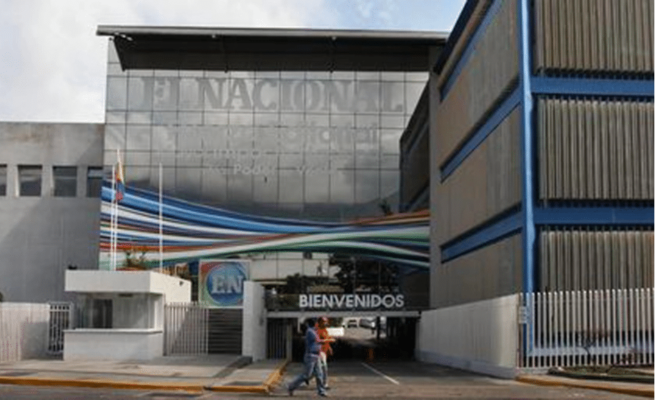The premises of El Nacional newspaper in Caracas. File photo