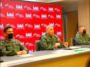 Venezuelan Defense Minister Vladimir Padrino López during a press conference at Miraflores Palace, Caracas. Photo: Alba Ciudad