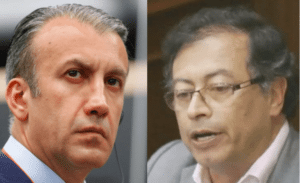 Venezuelan Sectorial Vice President for Economy and Oil, Tareck El Aissami (left) and Colombian presidential candidate Gustavo Petro (Right). Photo: RedRadioVE